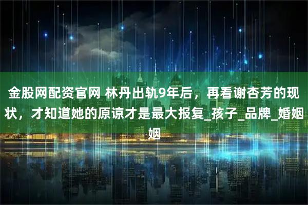 金股网配资官网 林丹出轨9年后，再看谢杏芳的现状，才知道她的原谅才是最大报复_孩子_品牌_婚姻